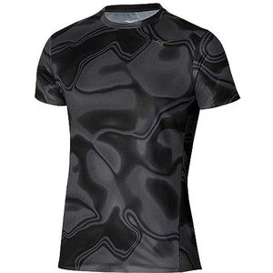 Mizuno Premium Aero T-shirt voor heren, Zwart, XL