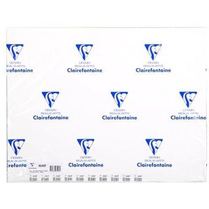 Clairefontaine 93497C Acrylpapier map (met 10 vellen, 360 g, speciaal geschikt voor acrylverf en gouache, 75 x 110 cm) wit