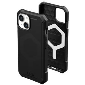 URBAN ARMOR GEAR Essential MS Case compatibel met Apple iPhone 15 case [50% gerecycled materiaal, draadloos opladen/magnetisch opladen geoptimaliseerd, 4,6 m valbescherming] zwart