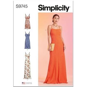 SIMPLICITY SS9745K5 Misses' Slip Dress in drie lengtes K5 (8-10-12-14-16)