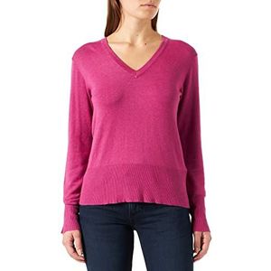 JACK & JONES JXARETHA Zachte V-hals Knit NOOS Trui, Festival Fuchsia, M, festival fuchsia, M