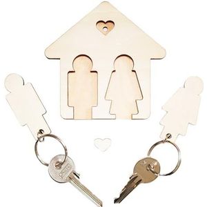 LAC Houten Sleutelhanger Magnetic Key Holder | Sleutelkastje Hout Key Hanger Wall Cadeau Ideeën Voor Valentijnsdag | Magnetische Sleutelhouder New Home Gift | Key Hangers for Wall Sleutelhouder Hout