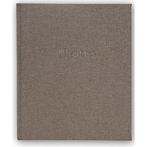 Zep Q5827 Fotoalbum met bladeren, 29 x 31 cm, 60 pagina's, linnen, bruin, gelamineerd papier, 32 x 30 x 3,5 cm