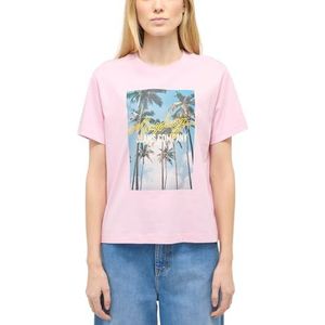 MUSTANG Dames Style Floris T-shirt, Cameo Pink 8064, XL
