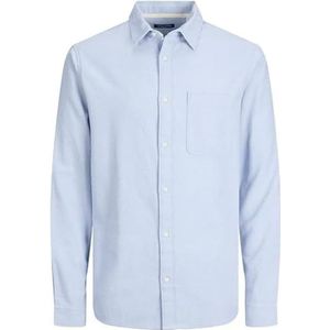 JACK & JONES Heren Jorroger Melange Shirt Ls Shirt, Cashmere Blue/Detail:/Melange, M