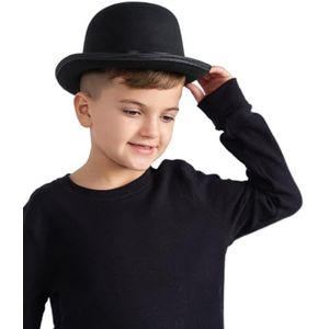 Dress Up America Derby Hoed Voor Kinderen - Derby Bolhoed Voor Rollenspel - Zwart Bolhoed Kostuum - Derby Hat