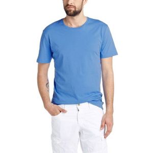 ESPRIT Heren T-shirt Basic ronde hals - Regular Fit 054EE2K002, blauw (Blue Splash 459)., L