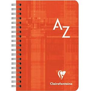 Clairefontaine 8509C - Een Spiraalvormig Adresboekje - 9x14 cm - 180 Pagina's met Kleine Vierkante Ruitjes - Wit Papier 90 g - Gelamineerde Kartonnen Cover - Willekeurige Kleur