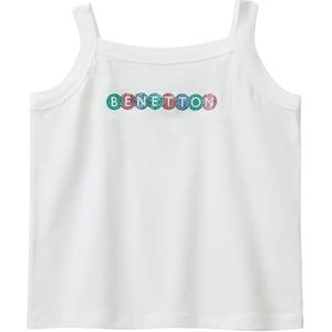 United Colors of Benetton Onderhemd voor meisjes en meisjes, Wit, 160