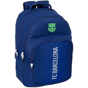 Safta FC Barcelona Schoolrugzak voor kinderen, ideaal voor kinderen van verschillende leeftijden, comfortabel en veelzijdig, kwaliteit en duurzaamheid, 32 x 15 x 42 cm, Donkerblauw, M, Casual