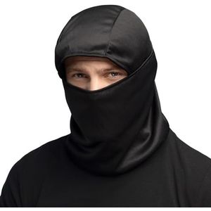 Boland 50429 - Zwarte ninja kap, strijder muts voor kostuums, carnaval, themafeesten en Halloween