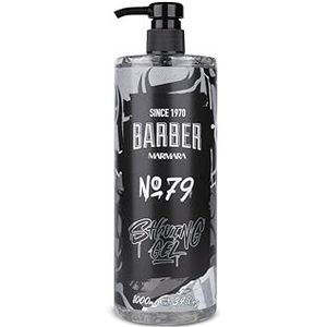 BARBER MARMARA Scheergel voor heren, nr. 79, transparante scheergel voor heren, 1000 ml, Shaving Gel Men - nauwkeurige scheerbeurt van de baardcontouren - schuimt niet - koelt de huid