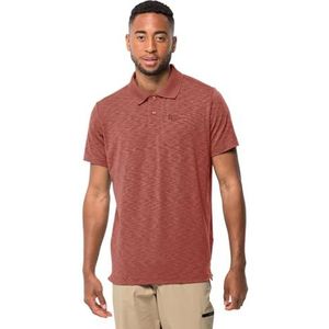 Polo Jack Wolfskin Men Travel Polo Barn Red