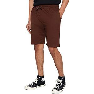 Trendyol Man Basics Normale taille Recht been Regular fit shorts, bruin, XL, Bruin, XL