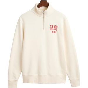 Seasonal Graphic Halve Zip Sweat, crème, S