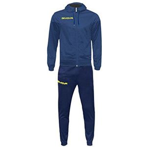 Givova TR029, unisex volwassenen, blauw-neongeel, maat XS