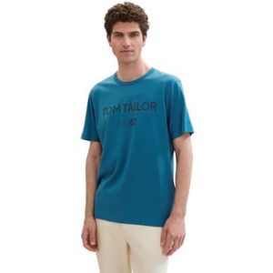 TOM TAILOR Heren T-shirt, 13353 - Moes Blue, M