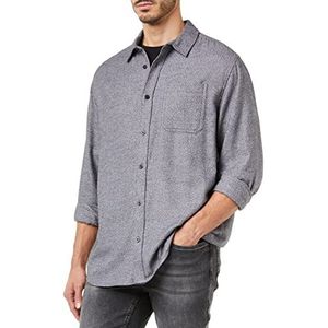 Street One MEN Heren D330031 overhemd Graphite Grey Melange, S, Grafiet, grijs melange, S
