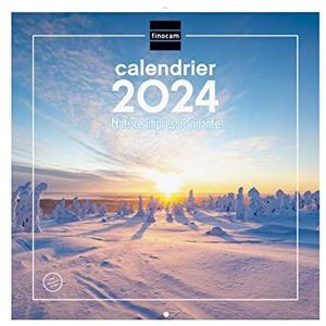 Finocam Wandfotokalender, 30 x 30 cm, voor notities 2024 januari 2024 - december 2024 (12 maanden), Franse natuur