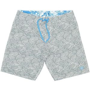 Panareha Heren Boardshorts Gemaakt van gerecycled Polyester Myrtos Wit, Groen (36), 90x90/228x228, 46 NL