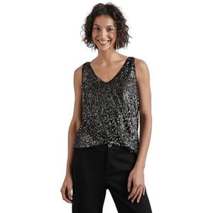 STREET ONE Party_spaghetti top pailletten, Sparkling Silver, 34