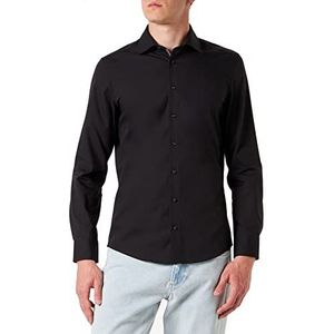 Seidensticker Slim fit overhemd met lange mouwen, Donkergrijs, 42