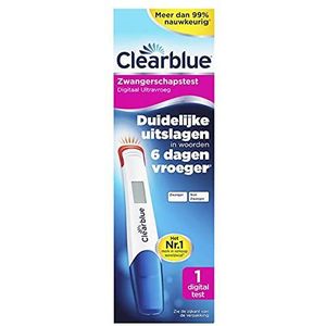 Clearblue - Clearblue Zwangerschapstest Digitaal Ultravroeg (10 mIU/ml) - Er is geen test waarmee u sneller een uitslag krijgt - 1 digitale test
