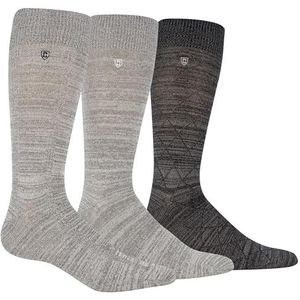 Chaps mens Assorted Soft Dress Crew With Argyle Fashion Patterns (3 Pack) Sock, Gray Assorted, Shoe Size 6-12 US