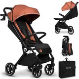 LIONELO Cloe Opvouwbare lichtgewicht kinderwagen voor een kind van 0 tot 22kg Buggy met verstelbare rugleuning, slaapfunctie, 5-punts veiligheidsgordels, grote zwenkwielen, klamboe, waterdicht