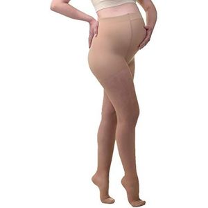 MAMSY Zwangerschaps Compressiepanty's, Made in Italy, Zwart, Naturel, L