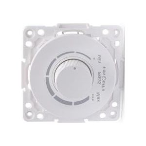 Led-dimmer, wit design, compatibel met Europese systemen, ideaal voor het regelen van de verlichting in ruimtes.