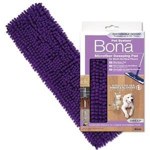 Bona Pet Microfibre Sweeping Pad, for Wood and Hard-Surface Floors, fits Bona Family of Mops, 1 Count (Pack of 1)