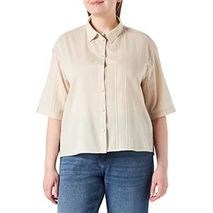 TOM TAILOR Dames Hemdblouse 1030329, 10336 - Light Cashew Beige, 34
