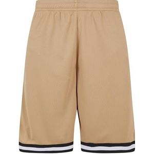 Urban Classics Heren Stripes Mesh Shorts, Unionbeige/zwart/wit, 4XL