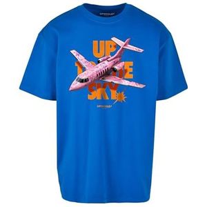 Mister Tee Upscale Unisex T-shirt Up to The Sky oversized T-shirt, T-shirt met opdruk, oversized fit, streetwear, cobalt blue, 5XL