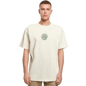 Mister Tee Upscale New Order T-shirt voor heren, oversized T-shirt, met print, oversized fit, streetwear, zand, M