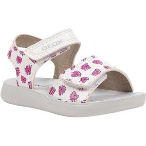 GEOX - LIGHTFLOPPY - Sandalen - Wit/Fuchsia - Geprint Lederlook