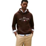 Tommy Hilfiger Mannen MERK LIEFDE BIG HILFIGER HOODIE MW0MW41427 Pullover Hoodie, BRUIN, XS, Bruin (Chocolade), XS