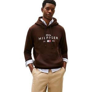 Tommy Hilfiger Mannen MERK LIEFDE BIG HILFIGER HOODIE MW0MW41427 Pullover Hoodie, BRUIN, XS, Bruin (Chocolade), XS