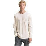 TOM TAILOR DENIM - Shirt - Wit - Lange Mouw - Normale Pasvorm