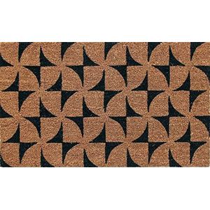 Coco&Coir Natural Coir | Antislip | Dikke Coir | Premium kwaliteit | Rubberen rug | Milieuvriendelijk | Indoor | Outdoor | Heavy Duty | Vogelserie | Vleermuisontwerp | Deurmat | 45 x 75 cm (Lost Bats)