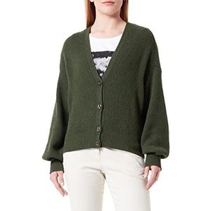 Sisley Womens L/S Cardigan 122HM600O Sweater, Dark Green 95A, L