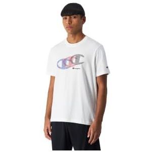 Champion Heren Legacy - grafisch T-shirt, wit (WW001), S, Wit (Ww001), S