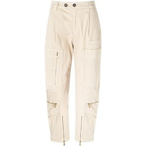 Pinko Matse Tricotina Stretch Old Wash Broek, D06_beige-meel haver, 46 NL