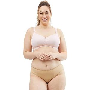 Cake Maternity Vrouwen Taffy Wire Gratis Soft Cup Volledige Dekking Verpleging BH Plunge, Rosé, 80M