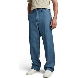 G-STAR RAW Heren Modson Straight Chino Pants, Blauw (Raw Denim D318-001), 27W x 32L