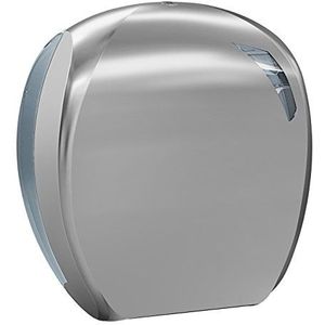 Mar Plast A90710TI Skin 200 druppeldispenser toiletpapier, titanium/doorzichtig, 296 x 135 x 277 mm