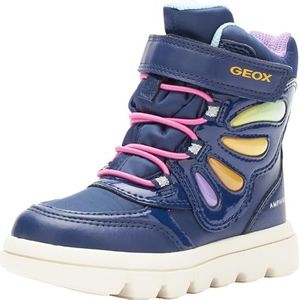 Geox Meisje J Willaboom Girl B A enkellaars, Navy Multicolor, 35 EU