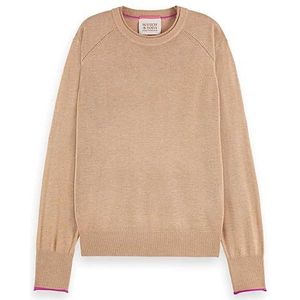 Scotch & Soda Basic Crew Neck Pullover voor dames, Sand Melange 0610, L