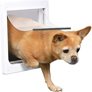 TRIXIE Pet Products 2-weg hondendeur, voor kleine tot kleine honden, wit